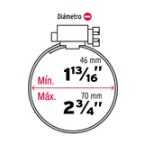 ABRAZADERA 36, 46-70MM POR PIEZA