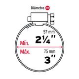 ABRAZADERA 40, 57-76MM POR PIEZA