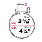ABRAZADERA 60, 84-108MM POR PIEZA