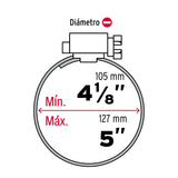 ABRAZADERA 72, 105-127MM POR PIEZA