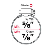 ABRAZADERA 8, 16-23MM BOLSA C/10 PZAS