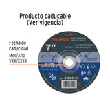 DISCO PARA DESBASTE DE ACERO INOXIDABLE, TIPO 27, 7?