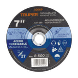 DISCO PARA DESBASTE DE ACERO INOXIDABLE, TIPO 27, 7?