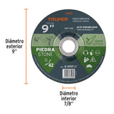 DISCO ABRASIVO P/CORTE PIEDRA 9' X 1/8'