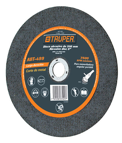 DISCO ABRASIVO P/CORTE METAL 8' X 1/8'