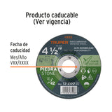 DISCO ABRASIVO P/CORTE PIEDRA 4 1/2X1/8