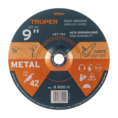 DISCO P/CORTE METALES 230X3.2X22 MM