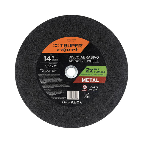 DISCO ABRASIVO P/CORTE METAL 14' X 7/64'