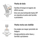 JUEGO DE 8 LLAVES ALLEN MANGO T OUNTA DE BOLA 2 A 10MM