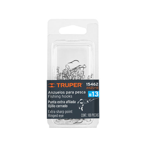 ANZUELO PARA PESCA # 13, BOLSA C/100 PIEZAS