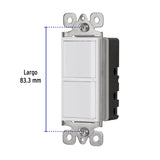 INTERRUPTOR DZPLEX, 1 SENCILLO Y 1 DE 3 VMAS, LMNEA CLASSIC