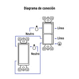 INTERRUPTOR DZPLEX, 1 SENCILLO Y 1 DE 3 VMAS, LMNEA CLASSIC