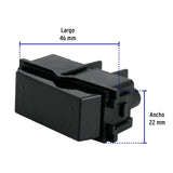 INTERRUPTOR DE 3 VIAS LINEA ITALIANA COLOR NEGRO