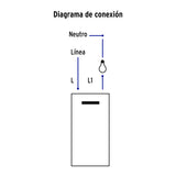 INTERRUPTOR SENCILLO 1.5 MÓDULOS, LÍNEA ESPAÑOLA, COLOR NEGRO
