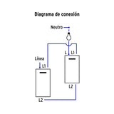 INTERRUPTOR DE 3 VIAS 3 MODULOS LINEA ESPAÑOLA