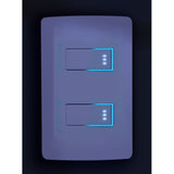 INTERRUPTOR SENCILLO CON LUZ PILOTO LINEA ITALIANA BLANCO