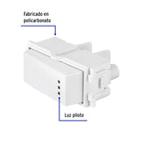 INTERRUPTOR SENCILLO CON LUZ PILOTO LINEA ITALIANA BLANCO