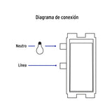 INTERRUPTOR SENCILLO CON LUZ PILOTO LINEA ITALIANA BLANCO