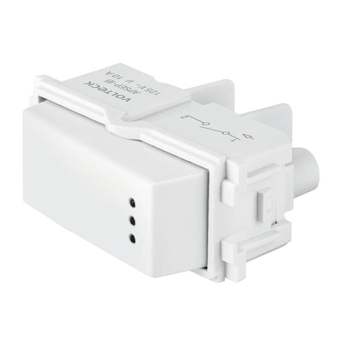 INTERRUPTOR SENCILLO CON LUZ PILOTO LINEA ITALIANA BLANCO