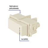 INTERRUPTOR SENCILLO CON LUZ PILOTO LINEA ITALIANA MARFIL
