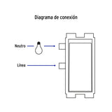 INTERRUPTOR SENCILLO CON LUZ PILOTO LINEA ITALIANA MARFIL