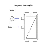 INTERRUPTOR PARA TIMBRE, LMNEA ITALIANA, COLOR NEGRO