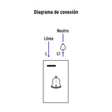 INTERRUPTOR PARA TIMBRE, 1.5 MÓDULOS, LÍNEA ESPAÑOLA, NEGRO