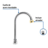 CUELLO PARA MEZCLADORA DE LAVABO, TIPO BAR,CROMO/ORO, AQUA