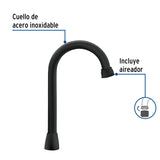 CUELLO PARA MEZCLADORA DE LAVABO,TIPO BAR,NEGRO MATE, AQUA