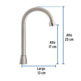 CUELLO PARA MEZCLADORA DE LAVABO, TIPO BAR, SATMN, AQUA