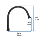 CUELLO PARA MEZCLADORA DE FREGADERO, NEGRO MATE, AQUA