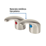 JUEGO DE 2 MANERALES DE PALANCA PARA LAVABO, SATMN, AQUA