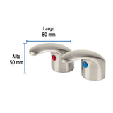 JUEGO DE 2 MANERALES DE PALANCA PARA LAVABO, SATMN, AQUA