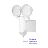 ARBOTANTE BLANCO CON SENSOR DE MOVIMIENTO LED 12W