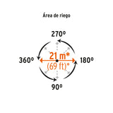 ASPERSOR METALICO REFORZADO, ESTACA DE ESCALSN, TRUPER