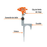 ASPERSOR METALICO REFORZADO, ESTACA DE ESCALSN, TRUPER
