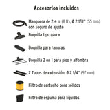 ASPIRADORA DE SOLIDO Y LIQUIDO DE 12 GAL EN ACERO
