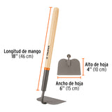 AZADON TOMATERO HOJA 6' MANGO DE 16'