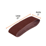 BANDA LIJA PARA MADERA 3X21' GRANO 120