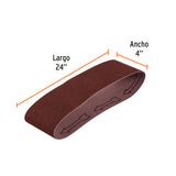 BANDA DE LIJA PARA MADERA 4X24' GRANO 80