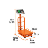 BÁSCULA PLEGABLE DE PLATAFORMA CAPACIDAD 100 KG.