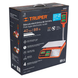 BASCULA ELECTRONICA 40KG MULTIFUNCIONES C/TORRETA TRUPER