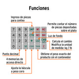 BASCULA ELECTRONICA 40KG MULTIFUNCIONES C/TORRETA TRUPER