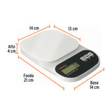 BÁSCULA DIGITAL BASE CRISTAL PARA COCINA CAPACIDAD 5KG