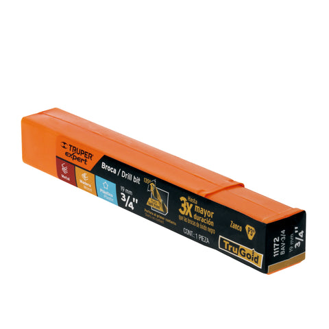 BROCA HSS 5% COBALTO DE 3/4' ZANCO 1/2'