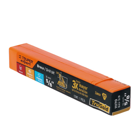 BROCA HSS 5% COBALTO DE 5/8' ZANCO 1/2'