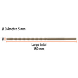 BROCA PARA CONCRETO 5 X 150 MM, TRUPER