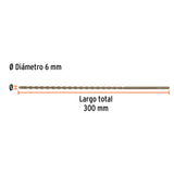BROCA PARA CONCRETO 6 X 300 MM, TRUPER