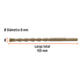 BROCA PARA CONCRETO 8 X 150 MM, TRUPER