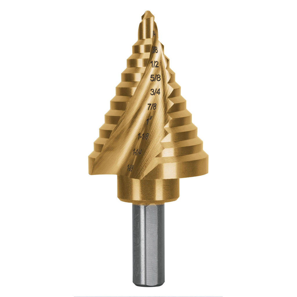 BROCA ESCALONADA TITANIO 10 ESCALONES 1/4' A 1-3/8', EXPERT